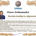 Meet our Global Peace Building team and contact for now Cooperation #ForPeace #GPBNet Mozhda Seddiqi in Afghanistan