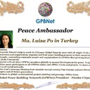 Meet our Global Peace Building team and contact for cooperation GPBNet Ma. Luisa Po in Turkey