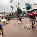Peace Ambassador Sarty Abubakar in Sierra Leone Cleaning Project