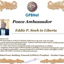Meet our Global Peace Building team Eddie P. Sneh in Liberia
