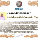 Happy Welcome to Ultimate Global Peace by 2027 campaign team & please contact for Cooperation #ForPeace #GPBNet<br />Awarded Peace Ambassador Muhsinah Abdulwasiu in Nigeria<br />You too Receive Peace Ambassador Certificate to work #ForPeace Watsapp +79811308385 –GPBNet Join, Subscribe and Share #YoutubeRecommend for Cooperation, to Donate, for consultation, to invite as Guest Speakers at your online or offline events, to Volunteer, to receive marriage blessing call www.ivacademy.net