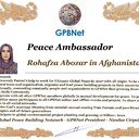 Meet our Global Peace Building team and contact for now Cooperation #ForPeace #GPBNet Rohafza Abozar in Afghanistan