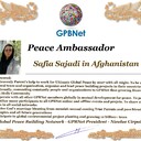 Meet our Global Peace Building team and contact for now Cooperation #ForPeace #GPBNet Safia Sajadi in Afghanistan