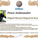 Meet our Global Peace Building team<br />❤ Abigail Manoti Mogeni in Kenya<br />Join Now GPBNet ☛ Contact us to Receive Peace Ambassador certificate and work for peace in your area at www.ivacademy.net<br />Receive help from GPBNet #ForPeace:<br />-Join English for Peace FREE courses to get down language barriers<br />- Contact us to celebrate your country national day #ForPeace<br />- Send monthly your activities reports #ForPeace<br />-Say your Ideas #ForPeace at Next *Global Peace Talks* Show with Nicolae Cirpala to participate<br />All this just contact us WatsApp +7 981 130 83 85<br />*Vision:<br />- Ultimate Global Peace till 2027<br />- Peace in Nigeria, Belarus, Karabah, Yemen, Syria, Palestine Kashmir and all hot spots globally as soon as possible<br />- Healing Oceans and all Environment till 2027<br />- South and North Korea peaceful reunification till 2027<br />-World economy that benefits all nations and people to be set up globally till 2027<br />- All countries to stop weapons production and distribution and begin to invest in peace and in the well-being of humanity till 2027<br />- All families globally to receive God's Marriage Blessing till 2027<br />- Planting and grow 1 billion trees globally till 2027<br />*About Global Peace Building Network #GPBNet founder Nicolae Cirpala Been a writer-global activist for 24 years working daily #ForPeace uniting People and Organizations to finalize Building ultimate World of Peace till 2027 with Global Peace Building Network<br />*Global Peace Building Network GPBNet works in 7 areas where you and every human being could join:<br />1. Leaders Association #ForPeace<br />WatsApp chat.whatsapp.com/IrBEPUbhu7I1iPn0ROJB5B<br />Our Web Network ivacademy.net/en/groups/viewgroup/4-global-peace-b…<br />2 Business, IT, Agriculture, Oceans, Invention, Aero and Cosmos Association for Peace #ForPeace<br />WatsApp chat.whatsapp.com/LIMQ8XY9wGnDEbmK9xX0iN<br />3 Media, Culture and Arts Association for Peace #ForPeace<br />WatsApp chat.whatsapp.com/HJsR7oX5ZzzEJL9I2uG4mz<br />4. Schools, Universities, Education and Academia Association for Peace #ForPeace<br />FB www.facebook.com/ForPeace1<br />5. Youth, Volunteers, Internships, Ecology, Sports, Hobby, Wellness, Travel and Global Village Association for Peace #ForPeace<br />WatsApp chat.whatsapp.com/EHLsWoI8ZJMGxGuq7snRbd<br />Our Web Network ivacademy.net/en/groups/viewgroup/7-volunteer-onli…<br />6 Social Service, Charities, Help Children, Health and Families Association for Peace #ForPeace<br />7 Interfaith, Spirituality, Futurology Association for Peace #ForPeace<br />WatsApp chat.whatsapp.com/Ex39EEkOPnqEPGWzvSq0xK<br />Our Web Network ivacademy.net/en/groups/viewgroup/6-message-to-bil…<br />*We have team in your country contact +7 981 130 83 85 whatsapp to join yours<br />*Became GPBNet Representative in your: -Community -Tribe -Clan -Group -College - University -Location -City OR -Region<br />Send desired representative level to irffmd@gmail.com<br />* Became #GPBNet Member and Work with Us on our Programs as : - Patron: Share your knowledge with us -Trustee: Share your assets and resources with us -Program Coordinator: Share your expertise and management skills with us<br />-Volunteer: Work with us closely<br />chat.whatsapp.com/KfKktTUIXk6Gdawq4cZ09T<br />-Donor: Support us for our Program and Work in collaboration - Adviser: Support us with your knowledge and experience -Management Team: Work with us to manage our office<br />☛ let's become Best Friends,<br />join now global peacemakers team and invite your friends,<br />post comments to my Vital discussions in:<br />Instagram www.instagram.com/MessageToBillions<br />Twitter www.twitter.com/ivacademynet<br />and Youtube www.youtube.com/c/MessageToBillions<br />Download my books www.vacademy.net/en/market/books<br />subscribe, share #MessageToBillions<br />and<br />#ForPeace Cooperation, to Donate, to invite me as Guest Speaker at your online or offline events, to Volunteer, to receive marriage blessing call me +7 981 130 83 85 phone whatsapp