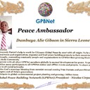 Meet our Global Peace Building team Dumbuya Alie Gibson in Sierra Leone