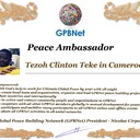 Meet our Global Peace Building team<br />❤  Tezoh Clinton Teke in Cameroon<br />Join Now GPBNet ☛ Contact us to Receive Peace Ambassador certificate and work for peace in your area at www.ivacademy.net<br />Receive help from GPBNet #ForPeace:<br />-Join English for Peace FREE courses to get down language barriers<br />- Contact us to celebrate your country national day #ForPeace<br />- Send monthly your activities reports #ForPeace<br />-Say your Ideas #ForPeace at Next *Global Peace Talks* Show with Nicolae Cirpala to participate<br />All this just contact us WatsApp +7 981 130 83 85<br />*Vision:<br />- Ultimate Global Peace till 2027<br />- Peace in Nigeria, Belarus, Karabah, Yemen, Syria, Palestine Kashmir and all hot spots globally as soon as possible<br />- Healing Oceans and all Environment till 2027<br />- South and North Korea peaceful reunification till 2027<br />-World economy that benefits all nations and people to be set up globally till 2027<br />- All countries to stop weapons production and distribution and begin to invest in peace and in the well-being of humanity till 2027<br />- All families globally to receive God's Marriage Blessing till 2027<br />- Planting and grow 1 billion trees globally till 2027<br />*About Global Peace Building Network #GPBNet founder Nicolae Cirpala Been a writer-global activist for 24 years working daily #ForPeace uniting People and Organizations to finalize Building ultimate World of Peace till 2027 with Global Peace Building Network<br />*Global Peace Building Network GPBNet works in 7 areas where you and every human being could join:<br />1. Leaders Association #ForPeace<br />WatsApp chat.whatsapp.com/IrBEPUbhu7I1iPn0ROJB5B<br />Our Web Network ivacademy.net/en/groups/viewgroup/4-global-peace-b…<br />2 Business, IT, Agriculture, Oceans, Invention, Aero and Cosmos Association for Peace #ForPeace<br />WatsApp chat.whatsapp.com/LIMQ8XY9wGnDEbmK9xX0iN<br />3 Media, Culture and Arts Association for Peace #ForPeace<br />WatsApp chat.whatsapp.com/HJsR7oX5ZzzEJL9I2uG4mz<br />4. Schools, Universities, Education and Academia Association for Peace #ForPeace<br />FB www.facebook.com/ForPeace1<br />5. Youth, Volunteers, Internships, Ecology, Sports, Hobby, Wellness, Travel and Global Village Association for Peace #ForPeace<br />WatsApp chat.whatsapp.com/EHLsWoI8ZJMGxGuq7snRbd<br />Our Web Network ivacademy.net/en/groups/viewgroup/7-volunteer-onli…<br />6 Social Service, Charities, Help Children, Health and Families Association for Peace #ForPeace<br />7 Interfaith, Spirituality, Futurology Association for Peace #ForPeace<br />WatsApp chat.whatsapp.com/Ex39EEkOPnqEPGWzvSq0xK<br />Our Web Network ivacademy.net/en/groups/viewgroup/6-message-to-bil…<br />*We have team in your country contact +7 981 130 83 85 whatsapp to join yours<br />*Became GPBNet Representative in your: -Community -Tribe -Clan -Group -College - University -Location -City OR -Region<br />Send desired representative level to irffmd@gmail.com<br />* Became #GPBNet Member and Work with Us on our Programs as : - Patron: Share your knowledge with us -Trustee: Share your assets and resources with us -Program Coordinator: Share your expertise and management skills with us<br />-Volunteer: Work with us closely<br />chat.whatsapp.com/KfKktTUIXk6Gdawq4cZ09T<br />-Donor: Support us for our Program and Work in collaboration - Adviser: Support us with your knowledge and experience -Management Team: Work with us to manage our office<br />☛ let's become Best Friends,<br />join now global peacemakers team and invite your friends,<br />post comments to my Vital discussions in:<br />Instagram www.instagram.com/MessageToBillions<br />Twitter www.twitter.com/ivacademynet<br />and Youtube www.youtube.com/c/MessageToBillions<br />Download my books www.vacademy.net/en/market/books<br />subscribe, share #MessageToBillions<br />and<br />#ForPeace Cooperation, to Donate, to invite me as Guest Speaker at your online or offline events, to Volunteer, to receive marriage blessing call me +7 981 130 83 85 phone whatsap