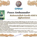 Meet our Global Peace Building team and contact for Cooperation #ForPeace #GPBNet Rahmatullah Gardiz Khil in Afghanistan
